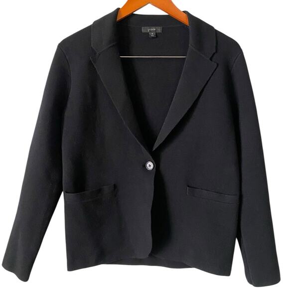 J. Crew Camille Black Sweater Blazer Small Knit Cotton Wool Dark Academia Preppy - Picture 10 of 10